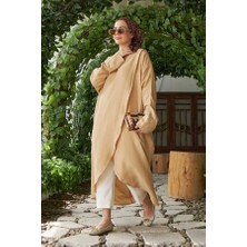 Neways 6394-DENIM Parça Boya Standart  Tunik Bej