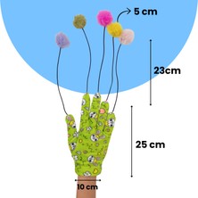 Miyav Kedi Aktivite Oyuncak Seti 3 Adet Kedi Oyuncağı Ponponlu Sihirli Eldiven, Lastikli Oyun Oltası Ve  Peluş Oyuncak