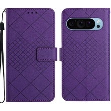 MY Boutique1 El Kayışı Elmas Kabartmalı Cüzdan ile Google Piksel 9 Pro Için Flip Case (Yurt Dışından)