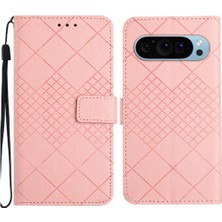 MY Boutique1 El Kayışı Elmas Kabartmalı Cüzdan ile Google Piksel 9 Pro Için Flip Case (Yurt Dışından)