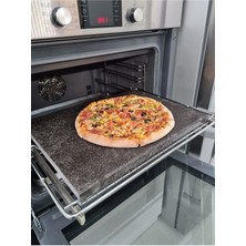 Refox Doğal Bazalt Fırın Taşı - (30X40CM) - Pizza Taşı, Ekmek Taşı, Mangal Taşı