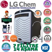 Light Gastro Lg Chem Gold Plus Pompalı Siyah-Beyaz 12 Litre 7 Filitre 14 Aşama Su Arıtma Cihazı