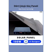 QPEN Taşınabilir Güneş Paneli Katlanabilir 100W 18V 5.5A Pv Modülü Güç Istasyonu Çift Yüzlü Monokristal Güneş Pili