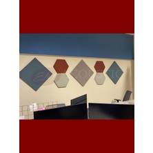 Elit Acoustic Hexagon Akustik Kumaş Kaplı Panel 3 Adet 60X60-4 Adet 30CM Kısa Kenar