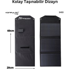 QPEN Taşınabilir Güneş Paneli Katlanabilir 30W 18V 1.66A Pv Modülü Güç Istasyonu Üç Yüzlü Monokristal Güneş Pili