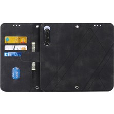 BDT Boutique Sony Xperia 10 V Pu Deri Kapak Için Filp Durumda Kickstand Bilek Kayışı Kart (Yurt Dışından)