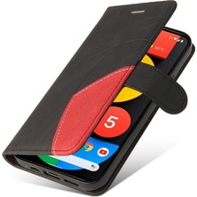 BDT Boutique Kart Yuvası Standı ile Google Piksel 5 Için Kılıf Pu Deri Flip Folio Kılıf (Yurt Dışından)