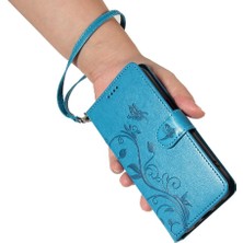 BDT Boutique El Kayışı ile Samsung Galaxy S21 Için Kılıf Kabartmalı Kelebek Cüzdan ve (Yurt Dışından)