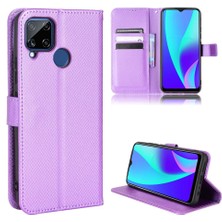 BDT Boutique Realme C15 Kart Tutucu Kickstand Manyetik Cüzdan Kapağı Için Kılıf (Yurt Dışından)