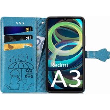 BDT Boutique Xiaomi Redmi A3 Darbeye Kapak Kapak Için Kılıf Kısa Kayış Deri Kılıf (Yurt Dışından)