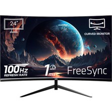 İzoly 2456 24" 100Hz 1ms (HDMI+VGA) Full HD Curved Monitör