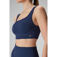 Jerf Holly Kadın Petek Desenli Kaplı Bra Lacivert Yüksek Performans ve Konfor 93% Polyamide