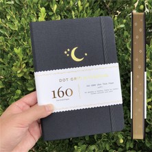 GongtuShop Kahverengi Tarzı A5 Altın ​​kenarlar A5 Hilal Nokta Izgara Defter Noktalı Dergi Altın Kenarları Yan Sakura Oyma 160GSM Bambu Kalın Beyaz Renkli Kağıt (Yurt Dışından)