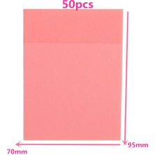 GongtuShop 50 Adet Açık Pembe Tarzı Şeffaf Bloknot Yapışkan Noteeets Renkli Bloknot Imi Işaretleyici Memo Sticker Kağıt Ofis Okul Malzemeleri (Yurt Dışından)