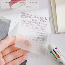 GongtuShop 50 Adet Açık Pembe Tarzı Şeffaf Bloknot Yapışkan Noteeets Renkli Bloknot Imi Işaretleyici Memo Sticker Kağıt Ofis Okul Malzemeleri (Yurt Dışından)