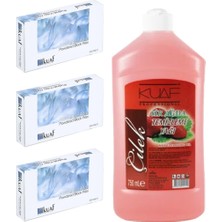 Kuaf Pudralı Kalıp Ağda 500 Ml 3 Adet + 750 Ml Ağda Yağı