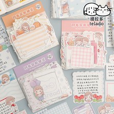 GongtuShop No.3 Tarzı 100 Yaprak Bloknotlar Yapışkan Notlar Karikatür Kız Taze Kağıt Günlüğü Scrapbooking Çıkartmalar Önemsiz Dergisi Okul Kırtasiye Not Defteri (Yurt Dışından)