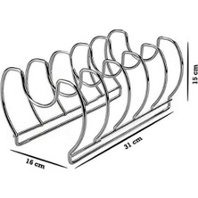 Viyalente Metal Metal Tava Tava ve Tencere Kapağı Düzenleyici | Dolap Içi Tezgah Üstü Tava Tencere Kapak Orga
