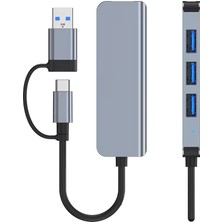 Concord BYL-2013TU 4 In 1 Usb-A & Type-C USB Hub USB Çoğaltıcı	