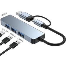 Concord BYL-2013TU 4 In 1 Usb-A & Type-C USB Hub USB Çoğaltıcı	