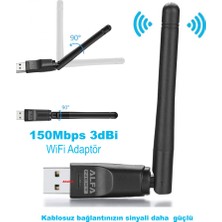 Alfa W114 150MBPS 2.4ghz 3dbi USB Antenli Kablosuz Adaptör