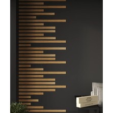 Starwood Ahşap Duvar Dekorasyon Çıtası 5 Farklı Ebat (100CM+80CM+60CM+40CM+20CM)TOPLAM 25 Adet Panel Kahvere