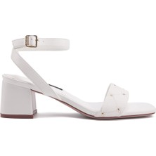Nine West Manl 4fx Beyaz Kadın Topuklu Sandalet