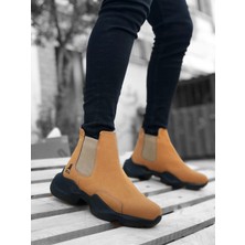 BOA BA0444 Bağcıksız Rahat Yüksek Taban Camel Erkek Spor Yarım Bilek Bot