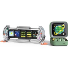 Divoom Ditoo Pro Yeşil Bluetooth Hoparlör ve Times Gate Dijital LED Ekran Seti