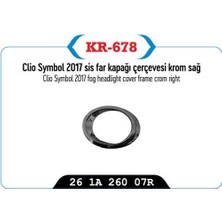 Sis Far Kapağı Çerçevesi Krom Sağ Renault Clio Symbol 2017