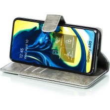 BDT Boutique Samsung Galaxy A80 Kickstand Manyetik Pu Deri Cüzdan 9 Kart (Yurt Dışından)