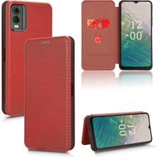 BDT Boutique Nokia C32 Deri Folio Flip Case Kart Ekleme Manyetik Fiber Için Kılıf (Yurt Dışından)