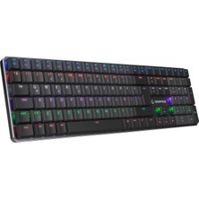 Rampage Granıte Pro Siyah/gri Low Profile Blue Swıtch Q Rainbow Mekanik Gaming Oyuncu Klavye
