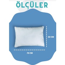 AY Home  4'lü Yastık Seti Boncuk Silikon 800 gr Ağırlığında Pamuklu Beyaz Yastık