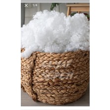 AY Home  4'lü Yastık Seti Boncuk Silikon 800 gr Ağırlığında Pamuklu Beyaz Yastık