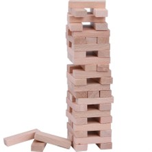 Bear & Deer Jenga 51 Parça Ahşap Denge Zeka ve Strateji Oyunu