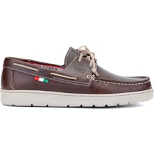 Tamer Tanca Erkek Hakiki Deri Kahverengi Casual Ayakkabı 496 B3495 Erk Ayk Y24 Brown