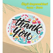 Sticker Design Thank You Ambalaj Kargo Hediye Paketleme Etiketi Model 3 (4cm 100 Adet)