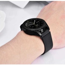 Twinscase Huawei Watch Uyumlu Mıknatıslı  Örgü Metal Hasır Kordon 22MM