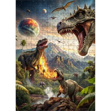 Ekart Ahşap Mdf Puzzle Yapboz Dinozorlar 255 Parça 35*50 cm