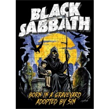 Ekart Ahşap Mdf Puzzle Yapboz Black Sabbath Müzik Grubu 255 Parça 35*50 cm