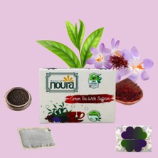 Noura Natural Demlik Poşet Safranlı Yeşil Çay 22 Adet