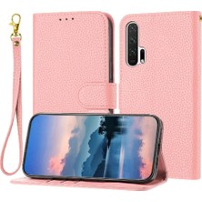 YH Mall Onur 20 Pro Için Telefon Kılıfı Kart Yuvaları Tutucu Litchi Desen Flip Folio Pu (Yurt Dışından)