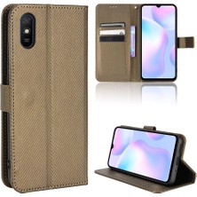 YH Mall Xiaomi Redmi 9A Için Kılıf Kapak Manyetik Cüzdan Kickstand Kart Tutucu (Yurt Dışından)