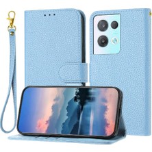 YH Mall Oppo Phone 8 Pro Için Telefon Kılıfı Cüzdan Flip Folio Litchi Desen Pu Deri (Yurt Dışından)