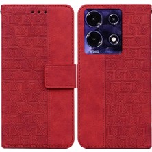 YH Mall Infinix Not 30 Için Geometrik Kabartmalı Flip Folio Kickstand Özelliği (Yurt Dışından)