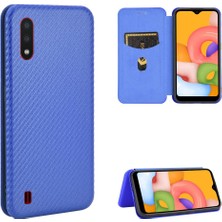 YH Mall Samsung Galaxy A01 Için Kılıf Deri Folio Flip Case ile Tam Koruma (Yurt Dışından)