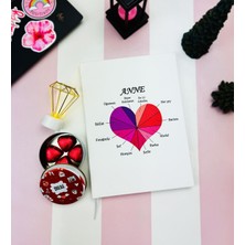 Giftmoda Süper Anne Tasarımlı Sert Kapaklı Defter Kalp Çikolata ve Elmas Lamba Set