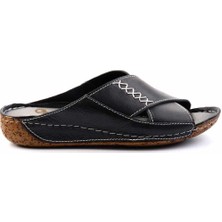 Bambi Siyah Hakiki Deri Kadın Terlik K04465026203