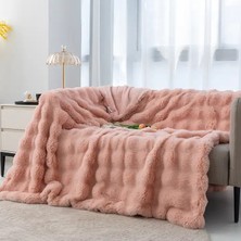 Baladi Home Tek Kişilik Kalın Tavşan Peluş Tv Battaniyesi (1 Adet) Çok Yumuşak